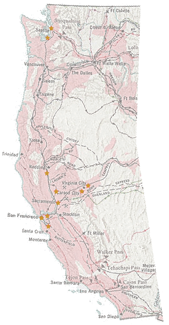 West Coast migration map