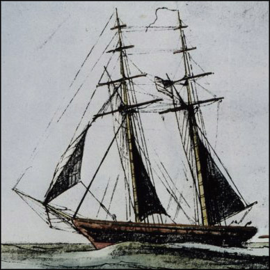 Historical illustration of a schooner